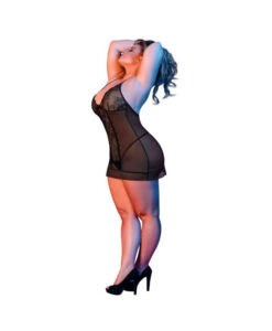 Alternative view of Magic Silk Sexy Time Chemise & G-set Black Queen Size