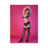 Magic Silk Sexy Time Triangle Bra & Cheeky Short Set Black Queen Size