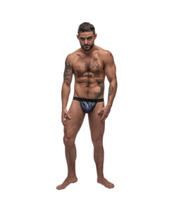 Male Power Blue Streak Posing Strap Blue Os