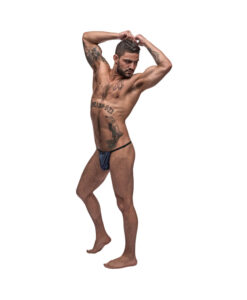 Male Power Blue Streak Micro Thong V Blue Lx