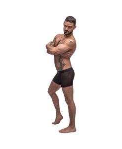 Male Power Airotic Mesh Enhancer Short Black Xlarge