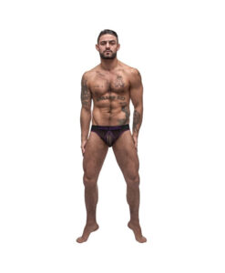 Male Power Airotic Mesh Enhancer Thong Black Sm