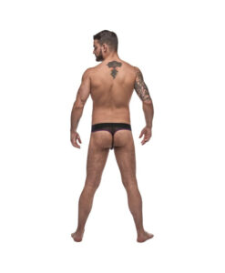 Alternative view of Male Power Airotic Mesh Enhancer Thong Black Sm