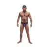 Male Power Airotic Mesh Enhancer Thong Purple Sm