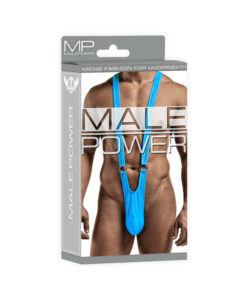 Male Power Euro Male Spandex Sling Rings Turq Sm