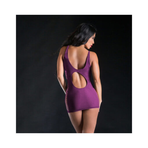 Beverly Hills Spaghetty String Dress Wild Leaf  Os Purple - Image 2