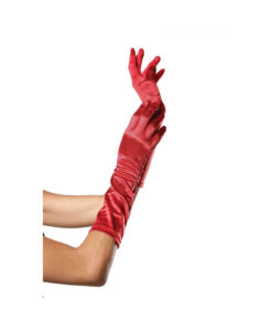 Elbow Length Satin Gloves O/S