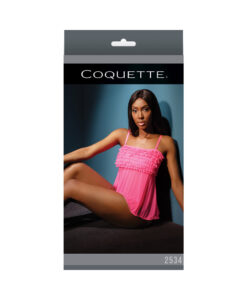 Ruffle Baby Doll Neon Pink Os