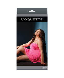 Ruffle Baby Doll Neon Pink Xl