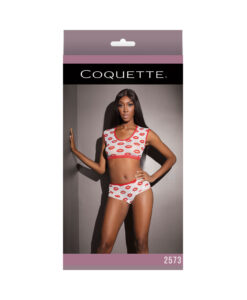 Bra Set White/red Os