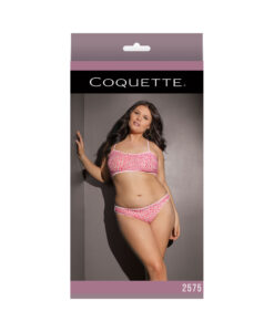 Coquette Bra Set Pink/White XL
