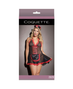 Nurse Babydoll Black & Red Xl