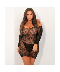 Seductive Lace Dress Black 1x/2x