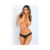 All Tied Up Open Back Panty Black S/m