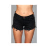 Denim Shorts Lace Up Side Detalil Black Smalle
