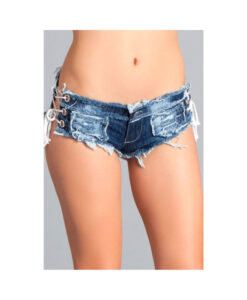 Denim Short W/ Ties Small