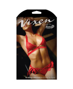 Vixen No Strings Attached Cutout Lace Bra & Side Tie Pant