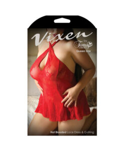 Vixen Hot Blooded Lace Dress & G-string O/S/Queen