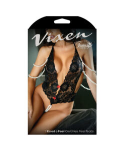 Vixen I Kissed A Pearl Lace & Pearl Teddy