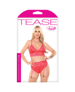 Erin Bralette,garterbelt/panty Pink S/m
