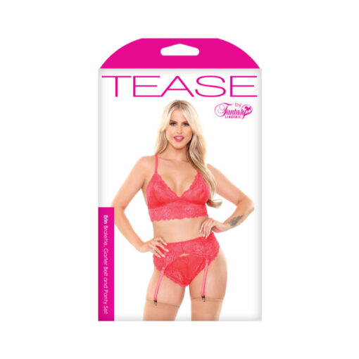 Erin Bralette,garterbelt/panty Pink S/m
