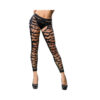 Violet  Mesh Crotchless Legging
