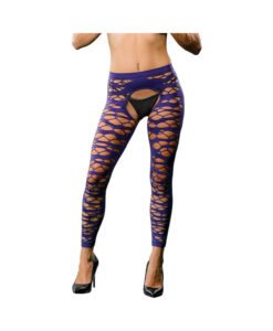 Violet Crotchless Legging  Side Strap Os