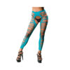 Turquoise Crotchless Leggings