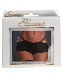 Champagne & Caviar Crotchless Pnty Bk Sm