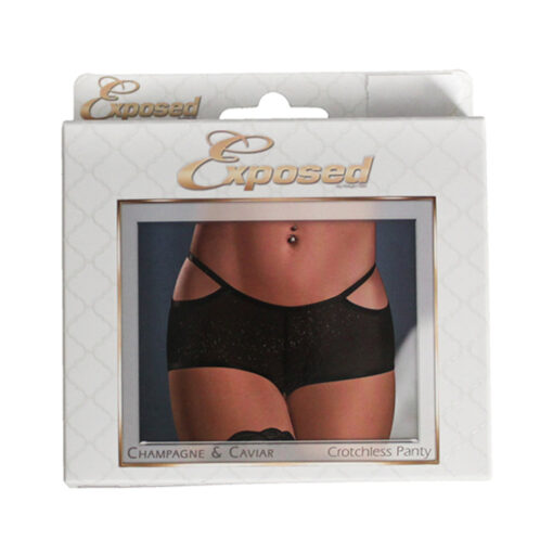 Champagne & Caviar Crotchless Pnty Bk Sm