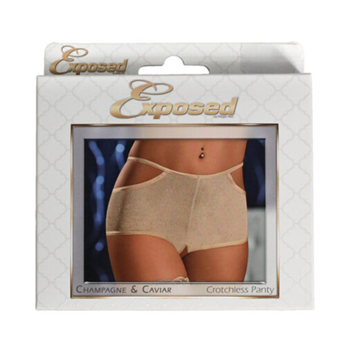 Champagne & Caviar Crotchless Pnty NU SM