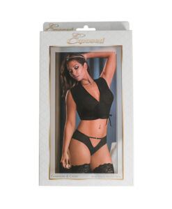 Champagne & Caviar WrapTop &Panty BK 2XL