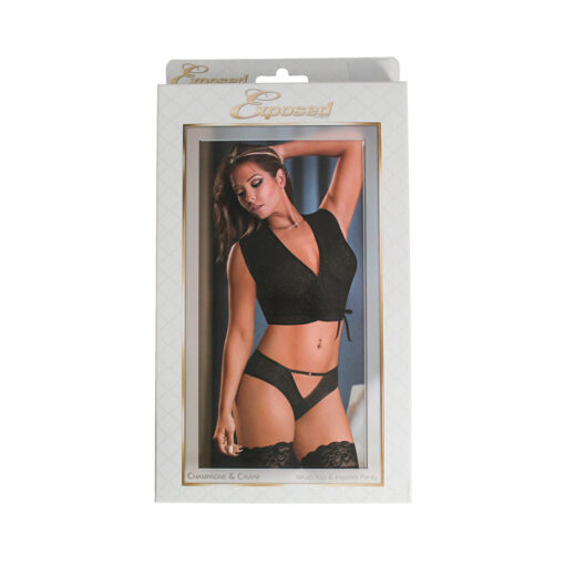 Champagne & Caviar WrapTop &Panty BK 2XL