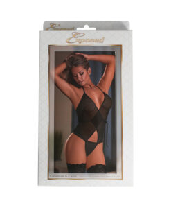 Champagne & Caviar Teddy & G-String Black 2XL