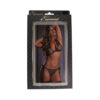 Fishnet Tie Bra & Bikini Set Black 2XL