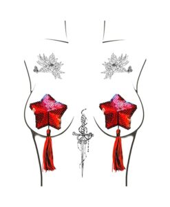 Alternative view of Neva Nude Pasty Reuseable Burlesque Star Spangled