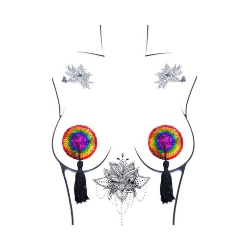 Neva Nude Pasty Reusable Burlesque Rainbow - Image 2