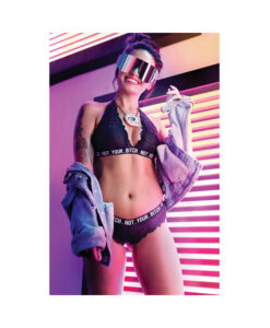 Alternative view of Vibes Not Your Bitch Bralette/panty M/l Blk