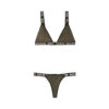 Vibes Boss Bitch Bra/panty Gold Ring Blk M/l