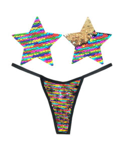 Neva Nude Pastie Funfetti Mulicolor Pastie And Panty Set