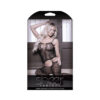 Sheer Nights Like This Gartered Bodystocking With Cutout Front One Size