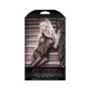 Sheer Before Dawn Off Shoulder Net Bodystocking With Vine Detail One Size