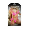 Vixen Neon Symphony Bralette, Garter Belt & Panty One Size