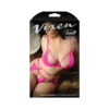Vixen Neon Symphony Bralette, Garter Belt & Panty Queen Electric Pink