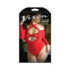 Vixen Havana Nights Halter Long Sleeve Bodysuit With Snap Closure Queen