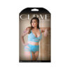 Curve Kiera Criss Cross Bralette, Garter Belt, And Panty 1x/2x