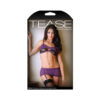 Tease Erica Bralette And Skirted Crotchless Panty Garter L/xl