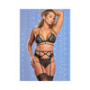 Ms Pure Lace Bra Garter & Panty Black 1sq