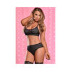 Ms Urban Jungle Bralette & Panty Black L/xl