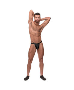 MP Cage Matte Strappy Ring Jock Blk LX